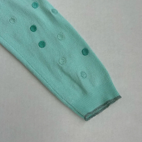 Leo & Ugo Paris Women's Green Polka Dot V-Neck Pullover Sweater Size 3 - Picture 12 of 12
